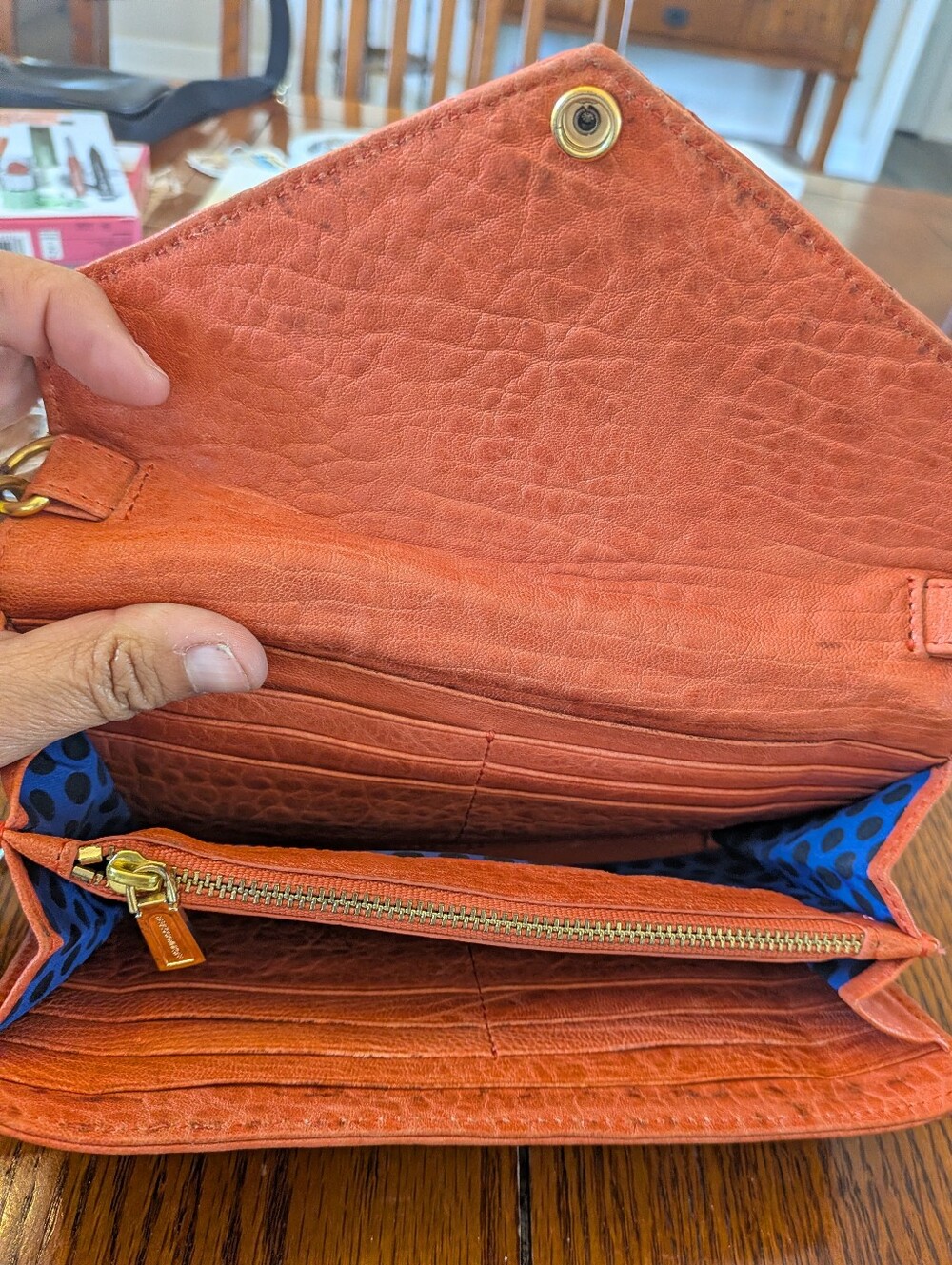 Rebecca Minkoff Mini MAC Crossbody – Rare Orange Ostrich Embossed Leather - Picture 11 of 15